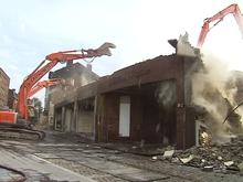 Herstal : la façade de la Ruche démolie