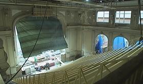 Visite du chantier du Théâtre de la Place