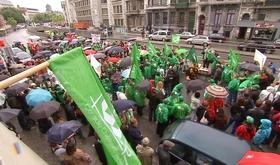 Liège : manifestation des maisons de justice