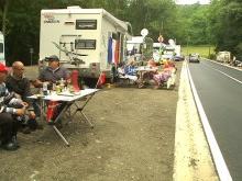 Le Tour : ambiance le long des routes entre Liège et Seraing