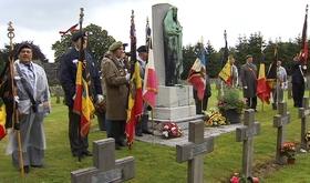 Hommage aux soldats français.