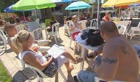 Visé : du monde à la plage
