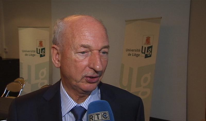 Dirk Frimout et Franck De Winne à l'ULG 