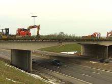 Flémalle : démolition du pont