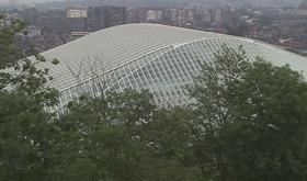 Gare Calatrava : la grande verrière pas encore nettoyée