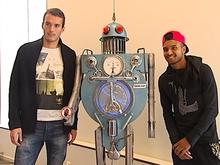 Cocktail art-robot-football au Cercle de Wallonie