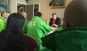 Europe : la CSC chez Marc Tarabella