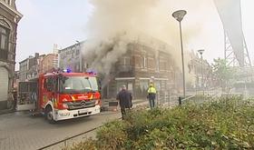 Incendie rue de la Banque à Seraing