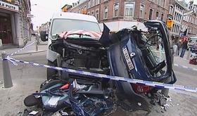Accident spectaculaire en Outremeuse