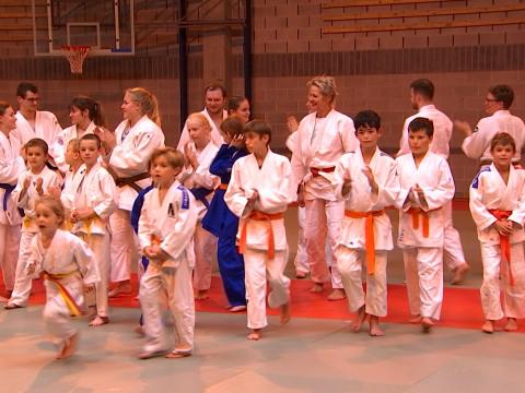 Ingrid Berghmans à Ouffet pour un entraînement de judo