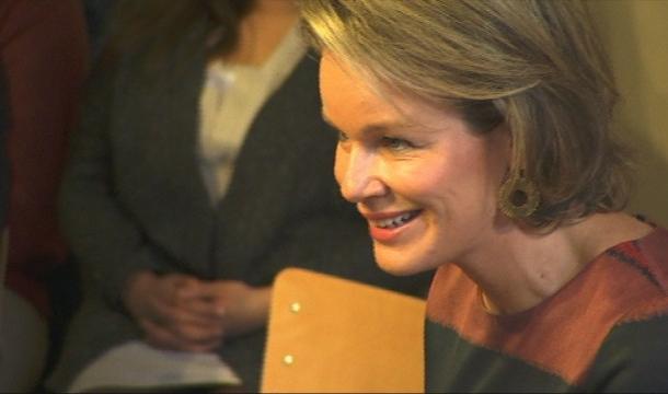 La Reine Mathilde en visite à l'Helmo 