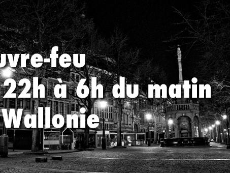 Le couvre-feu sera prolongé jusqu'au 13 décembre en Wallonie