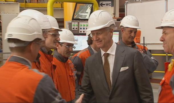 Le Roi Philippe pour une première mondiale chez ArcelorMittal