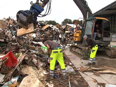 Les déchets des inondations triés et recyclés à Tinlot