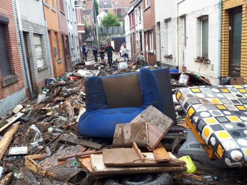Liège :  13 700 personnes sinistrées dans 4848 bâtiments 