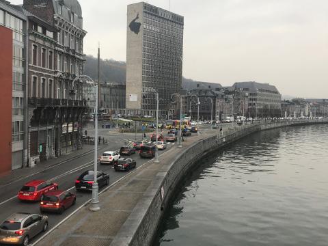 Liège centre bloqué par des gilets jaunes