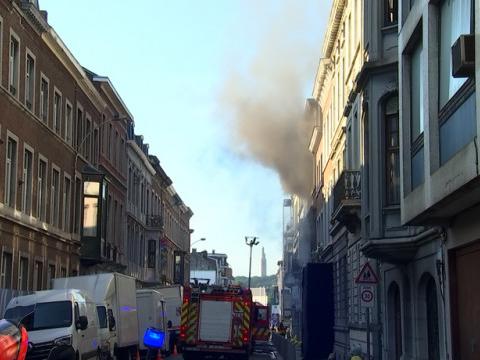Liège : incendie rue Louvrex