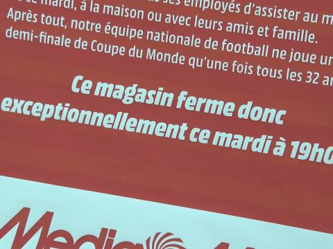 Des magasins ferment plus tôt pour cause de match des Diables