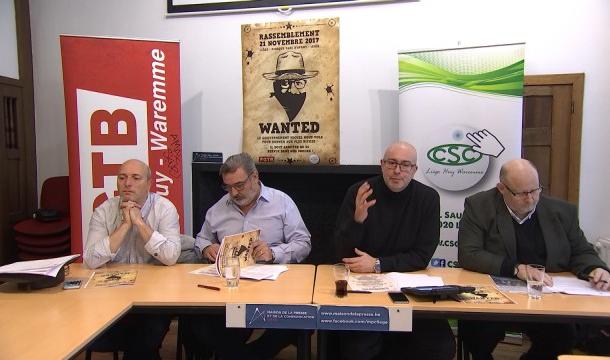 Manifestation FGTB et CSC le 21 novembre