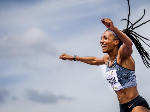 Nafi Thiam face à Katerina Johnson-Thompson mi-aoÍ»t à Birmingham