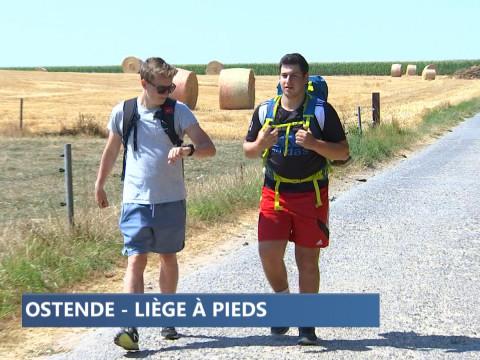 Ostende-Liège à pieds pour deux jeunes Liégeois