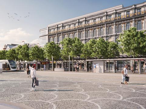 Tram : les travaux débutent sur la place Saint Lambert