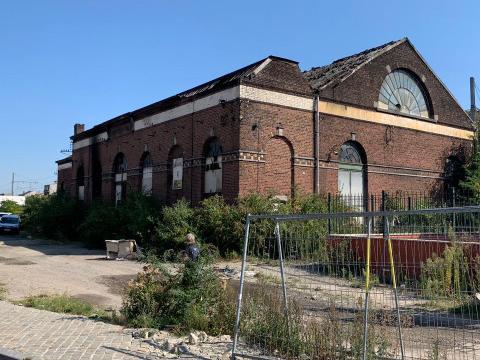 vue du bâtiment détruit à l'ancien marché couvert d'Amercoeur
