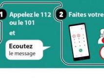 Un menu à option pour les numéros d'urgence 