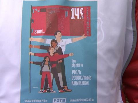 Un salaire décent pour tous , la campagne FGTB Liège-Huy-Waremme