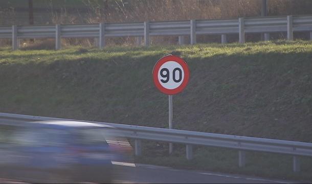 Vitesse désormais  limitée à 90 km/h entre Burenville et Loncin 