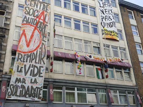 Un bâtiment inoccupé transformé en centre social autogéré à Liège