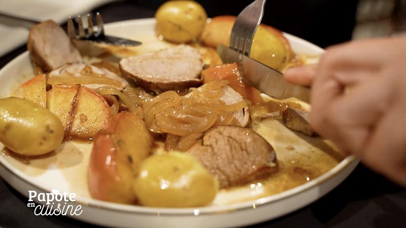 Papote en cuisine — Au Delhaize de Waremme, Papote en cuisine dévoile une recette de filet mignon aux pommes et au cidre