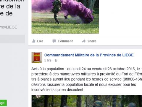 Armée : Facebook pour annoncer les grandes manoeuvres