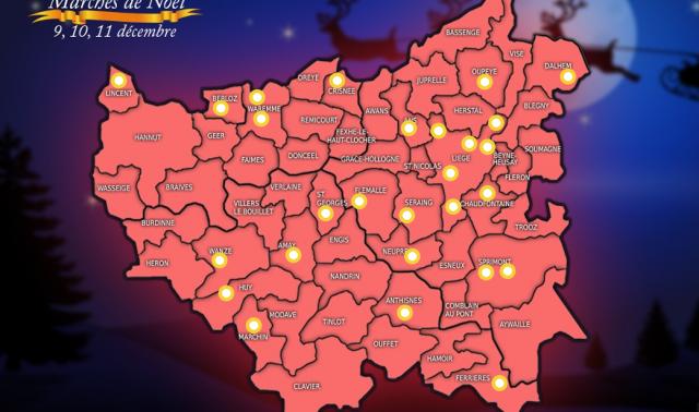 La carte de la trentaine de marchés de Noël de ce week-end ! 
