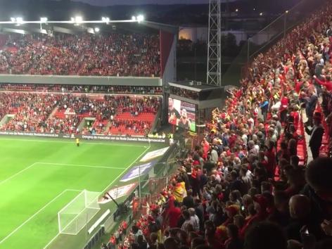 Belgique - Gibraltar à Sclessin, avec les supporters