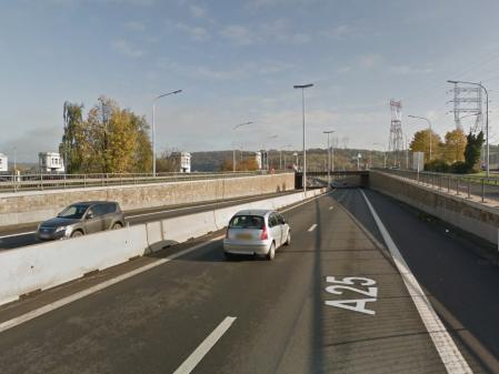 E25 : des chutes de pierres sur l'autoroute à Jupille 