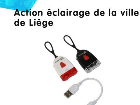 Liège : distribution de 600 kits éclairage vélo gratuits