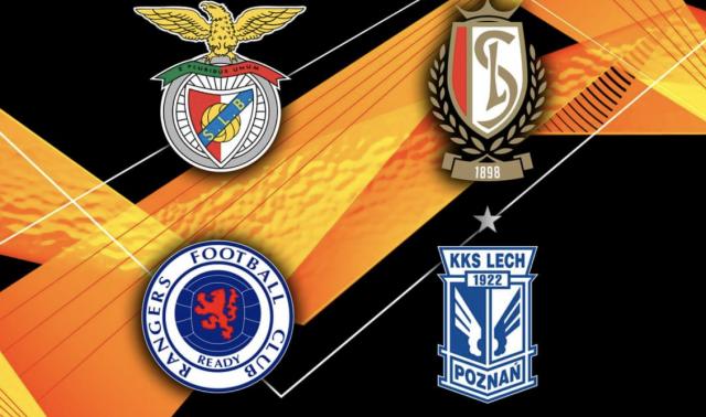 EL: Le Standard avec Benfica, les Rangers et Lech Poznan