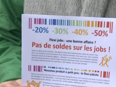 Action syndicale pour dire Non aux flexi-jobs