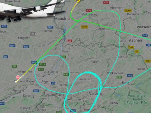 Atterrissage d'un avion cargo défaillant sur Liege Airport
