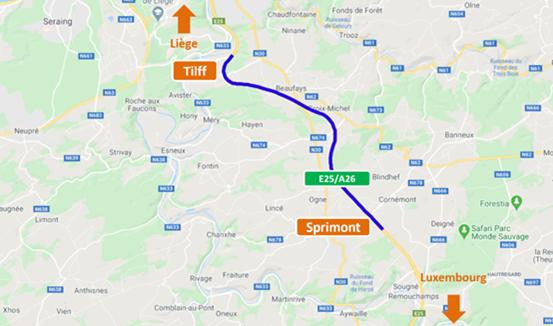 E25 Beaufays-Tilff : rénovation prévue fin octobre