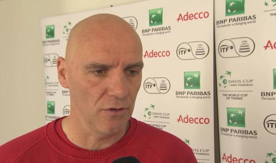 Coupe Davis : présentation avec le capitaine de l'équipe belge
