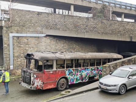 Incendie dans la trémie Sainte Marie : de vieux bus endommagés