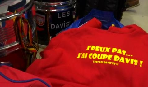 L'équipe de coupe Davis de tennis très soutenue par les supporters
