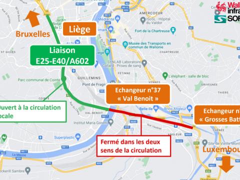 Les tunnels Kinkempois et des Grosses Battes à Liège fermés sept semaines dès ce lundi