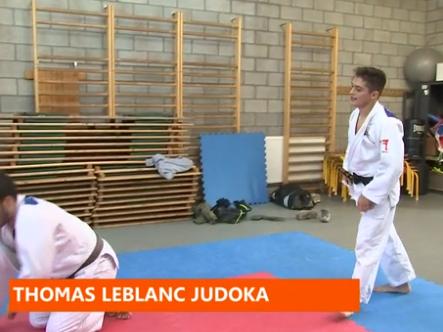 Portrait du jeune judoka Thomas Leblanc