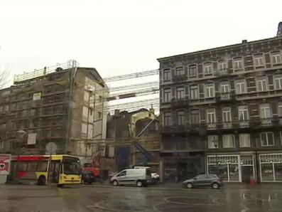Rue Léopold à Liège : reprise des travaux de démolition