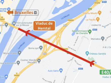 Tranchée de Cheratte : prolongation des travaux sur le viaduc 