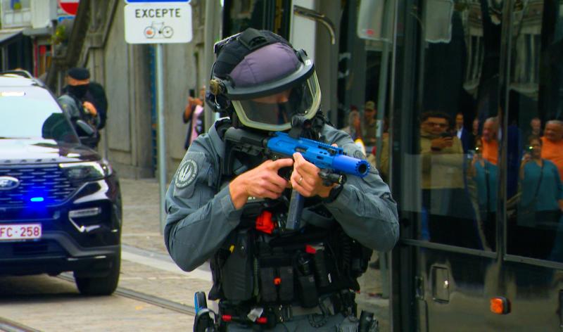 Le Peloton Anti-Banditisme en démonstration à Liège pour ses 50 ans