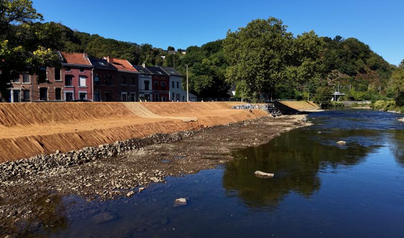 Les berges de la Vesdre se transforment pour mieux résister aux inondations